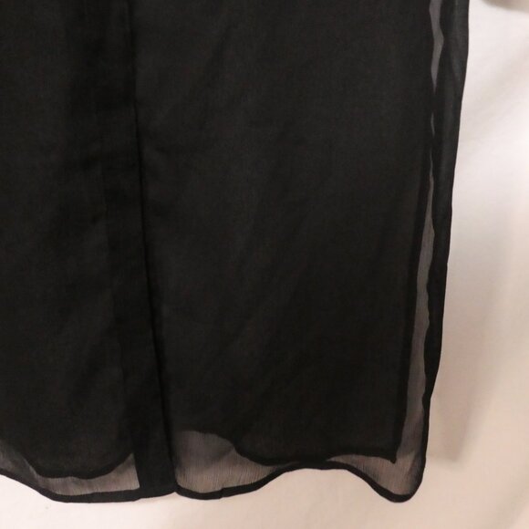 DYNAMITE | xs - extra small | Sheer Black Button-Up Long Sleeve Dress | NWOT - Picture 9 of 16